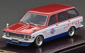 Datsun Bluebird (510) Wagon Red / White / Blue (Diecast Car)