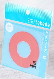 Line Tape Red 1.0mm (Length 16m) (Model Train)
