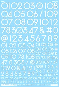 1/100 GM Number Decal No.6 `Future Numbers (Basic)` White (Material)