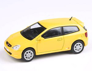 ホンダ シビック タイプR EP3 2001 サンライトイエロー LHD (ミニカー)