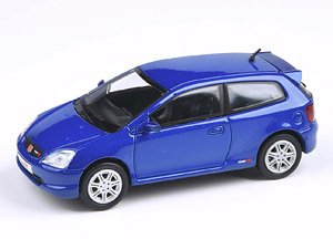 ホンダ シビック タイプR EP3 2001 ビビッドパールブルー LHD (ミニカー)