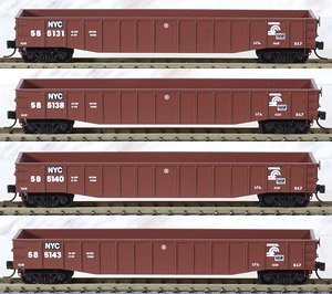 983 00 200 (N) NYC/CSX(R) ex-CR (Conrail) 4 Car Runner Pack 50ft Gondola Car (585131, 585138, 585140, 585143) (4-Car Set) (Model Train)