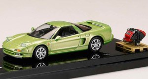ホンダ NSX クーペ エンジンディスプレイモデル付 ライムグリーンメタリック (ミニカー)