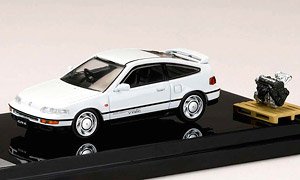 ホンダ CR-X SiR (EF8) 1989 エンジンディスプレイモデル付 ホワイト (ミニカー)