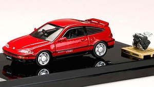 ホンダ CR-X SiR (EF8) 1989 エンジンディスプレイモデル付 レッドパール (ミニカー)