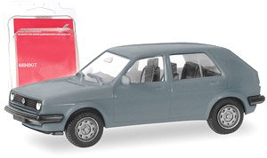 (HO) Mini Kit Volkswagen Golf II 4 Door Misty Gray (Model Train)