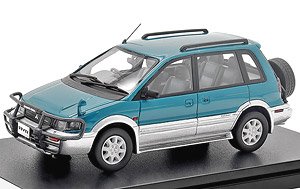 MITSUBISHI RVR SPORTS GEAR 2.0 DOHC 16V (1992) ピーコックグリーン/グレースシルバー (ミニカー)