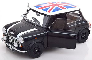 Mini Cooper 1990 black / white / Union Jack 右ハンドル (ミニカー)