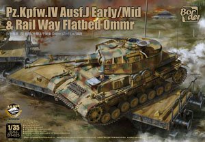 Pz.Kpfw.IV Ausf. J Early/Mid & Railway Flatbed Ommr (Plastic model)