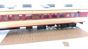 1/80(HO) Long Curtain (Brown) Opened Version (for 60 Windows) Paper Kit (Model Train)