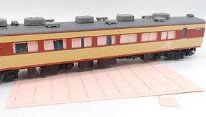 1/80(HO) Long Curtain (Pink) Closed Version (for 44 Windows) Paper Kit (Model Train)