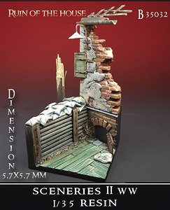 ジオラマアクセサリー シーナリーズ1 壊れた家屋と塹壕 (プラモデル)