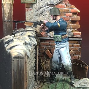 WWII ポーランド水兵 ブローニングwz1928機関銃を撃つポーランド水兵 (プラモデル)
