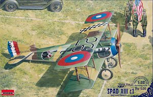 仏・スパッド XIIIc.1.後期型・米エース乗機・複葉戦闘機WW1 (プラモデル)