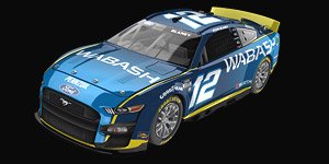`ライアン・ブレイニー` #12 WABASH フォード マスタング NASCAR 2023 (ミニカー)