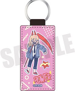 [Chainsaw Man] Retro Pop Leather Key Ring C Power (Anime Toy)