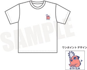 [Chainsaw Man] Retro Pop One Point Embroidery T-Shirt A Pochita (Anime Toy)