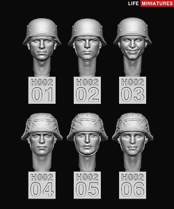 WW2 German Heads Set No.2 (Plastic model)