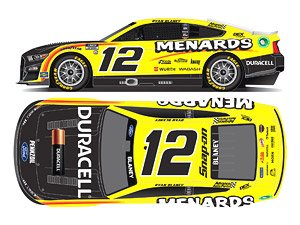 `ライアン・ブレイニー` #12 MENARDS DURACELL フォード マスタング NASCAR 2023 (ミニカー)