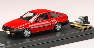 トヨタ スプリンター トレノ GTV (AE86) エンジンディスプレイモデル付 レッド (ミニカー)