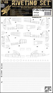 P-38J Lightning - Riveting Set (for Tamiya) (Decal)