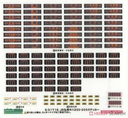 J.R. Kyushu Type KIHA220-200 (Oita) Three Car Formation Set (w/Motor) (3-Car Set) (Pre-colored Completed) (Model Train) Contents1