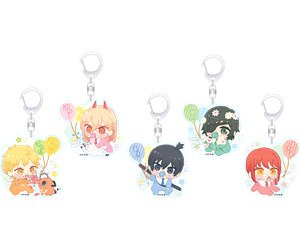 Chainsaw Man Babu Chara Acrylic Key Ring (Set of 5) (Anime Toy)