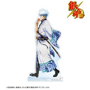 Gin Tama [Especially Illustrated] Gintoki Sakata Walking in Autumn Watercolor Style Ver. Big Acrylic Stand (Anime Toy)