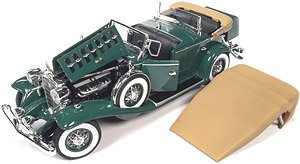 1932 キャディラック V16 フェートン ダークグリーン (ミニカー)