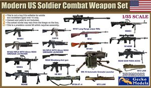 Modern US Soldier Combat Weapon Set (Plastic model)