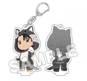 Attack on Titan Animarukko Acrylic Key Ring Levi FS Birthday (Anime Toy)