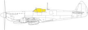 スピットファイア Mk.VIII 「Tフェース」両面塗装マスク シール (エデュアルド用) (プラモデル)