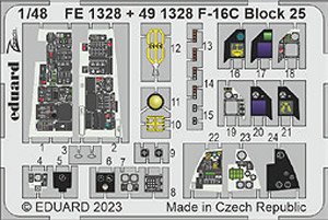 Photo-Etched Parts for F-16C Block 25 (for Kinetic) (Plastic model)