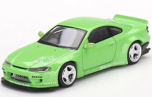 Pandem Nissan シルビア (S15) グリーン (右ハンドル) (ミニカー)