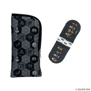 Octopath Traveler II Glasses Case & Glasses Cleaner [Job Icon & Pixel Art] (Anime Toy)