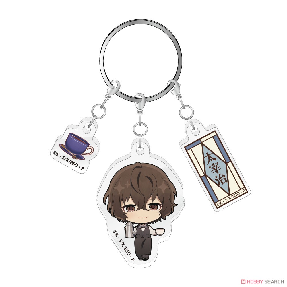 文豪ストレイドッグス 3連アクリルキーホルダー 純文豪喫茶ver. 太宰治 (キャラクターグッズ) 商品画像1