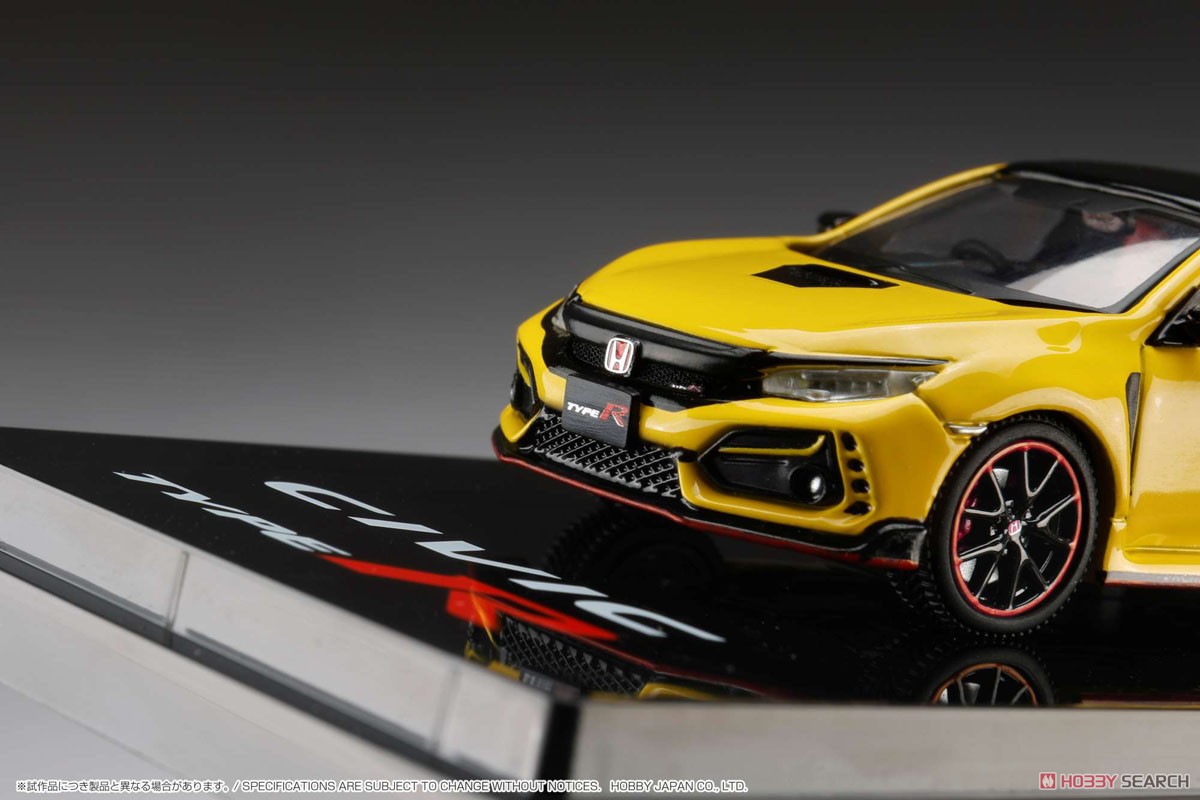 ホンダ シビック Type R リミテッドエディション (FK8) 2020 エンジンディスプレイモデル付 サンライトイエローII (ミニカー) 商品画像4