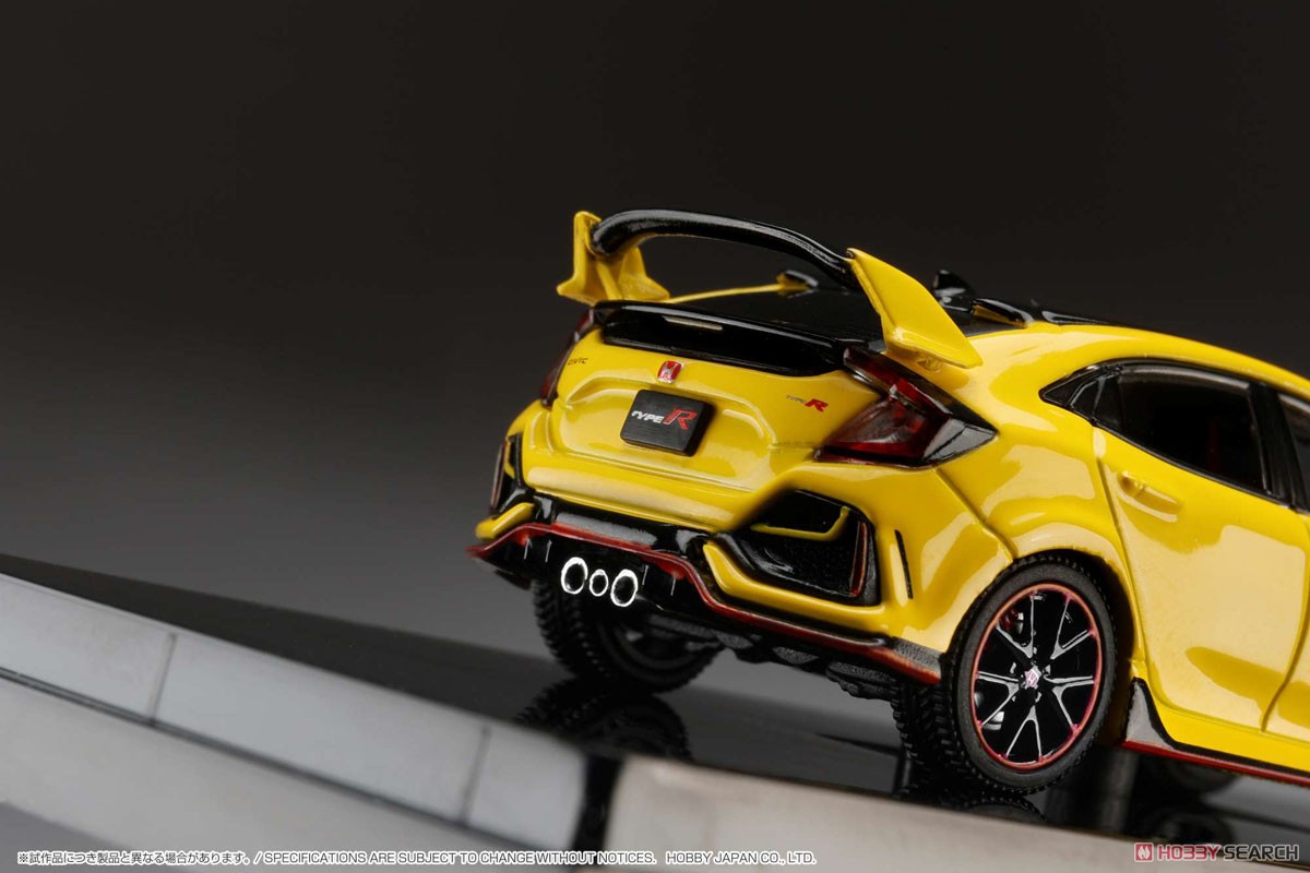 ホンダ シビック Type R リミテッドエディション (FK8) 2020 エンジンディスプレイモデル付 サンライトイエローII (ミニカー) 商品画像5