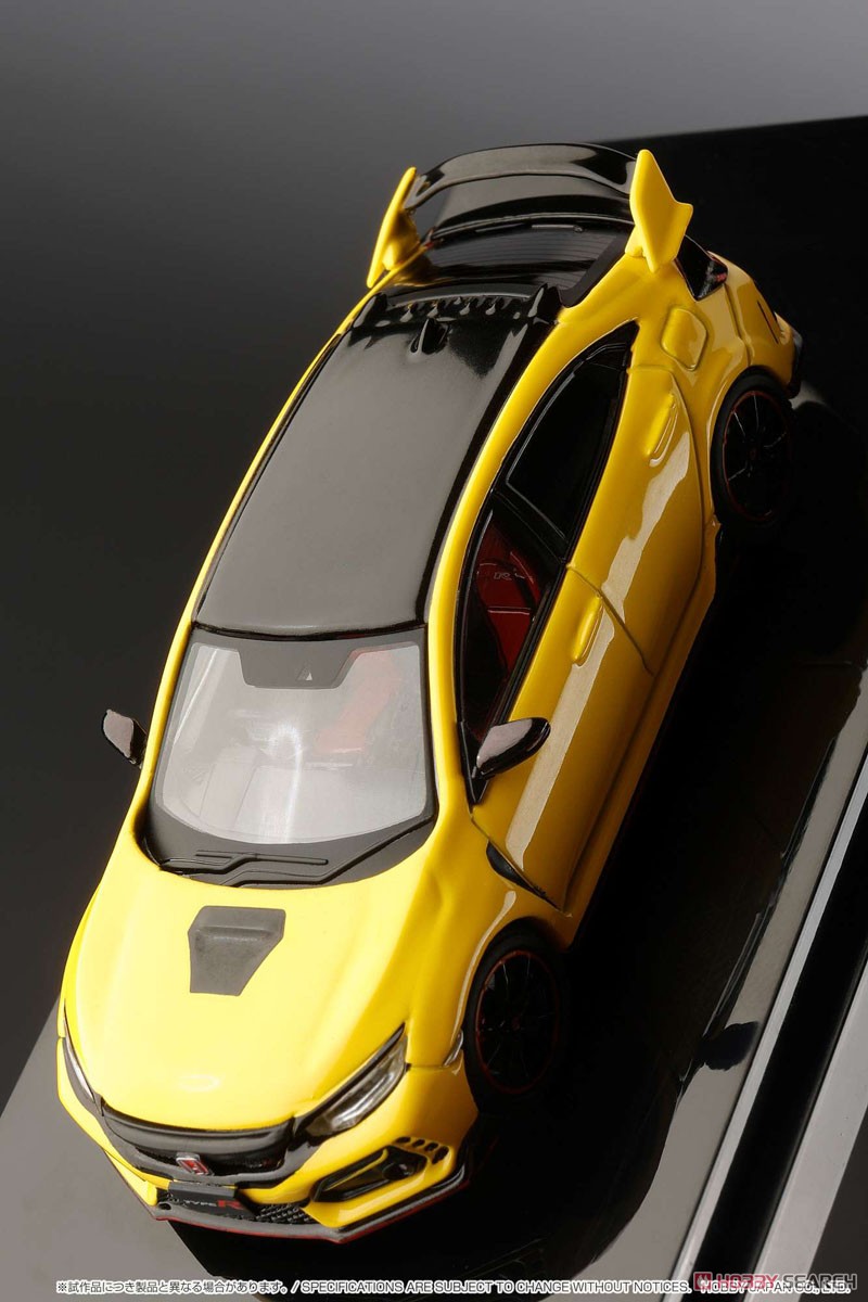 ホンダ シビック Type R リミテッドエディション (FK8) 2020 エンジンディスプレイモデル付 サンライトイエローII (ミニカー) 商品画像8