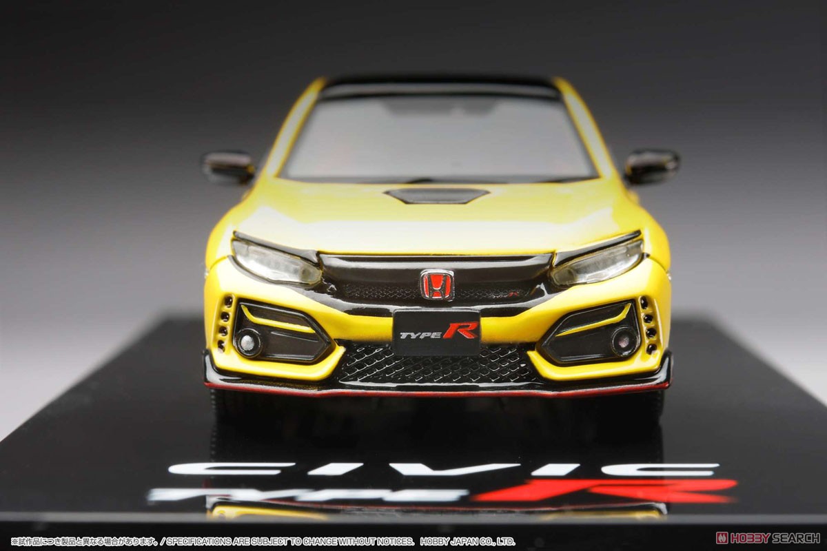 ホンダ シビック Type R リミテッドエディション (FK8) 2020 エンジンディスプレイモデル付 サンライトイエローII (ミニカー) 商品画像9