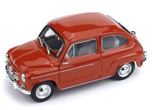 Fiat 600 D Hardtop 1960 Red (Diecast Car)