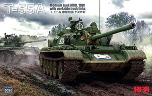 T-55A Medium Tank Mod.1981 w/Workable Track Links (Plastic model)