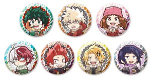 Deformed My Hero Academia Holiday Trading Can Badge (Set of 7) (Anime Toy)