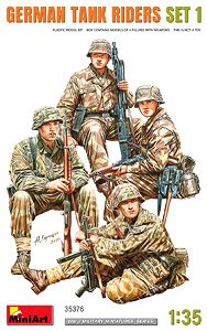 German Tank Riders Set 1 (Set of 4) (Plastic model)