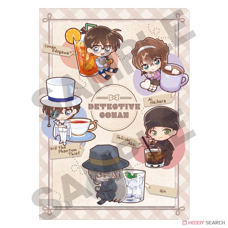 名探偵コナン シングルクリアファイル ブラウン きゃらペコドリンクVer (キャラクターグッズ) 商品画像1