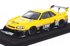 Nissan スカイライン `LBWK` (ER34) スーパーシルエットイエロー (ミニカー)