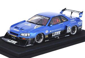 Nissan Skyline `LBWK` (ER34) Super Silhouette Blue Metallic (Diecast Car)