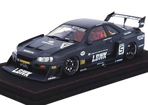 Nissan Skyline `LBWK` (ER34) Super Silhouette Matt Black (Diecast Car)