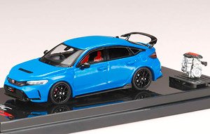 ホンダ シビック TYPE R (FL5) エンジンディスプレイモデル付 レーシングブルーパール (ミニカー)