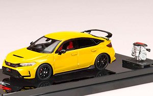 Honda Civic Type R (FL5) Yellow (Custom Color) w/Engine Display Model (Diecast Car)